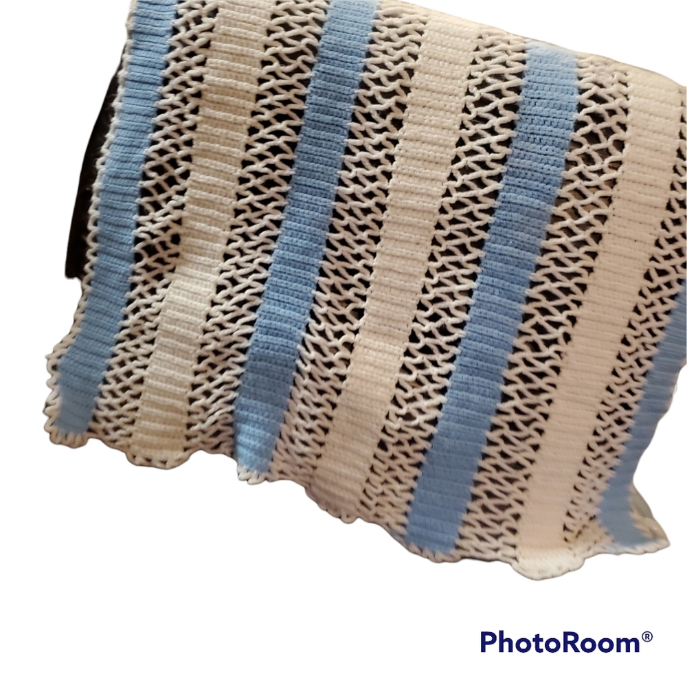 Hand crafted baby boy afghan